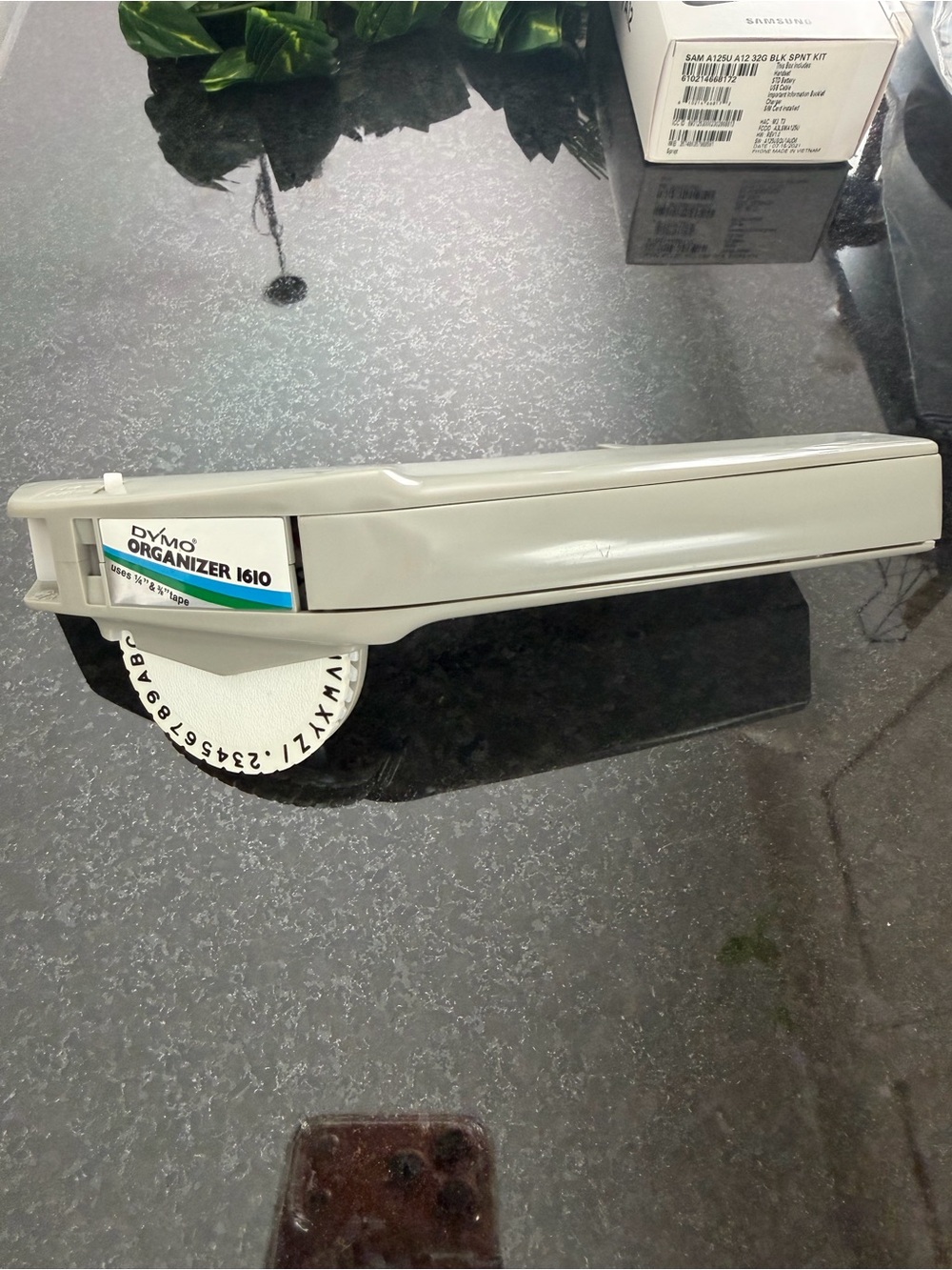 Vintage Dymo Organizer 1610 Label Maker in Light Gray-Works